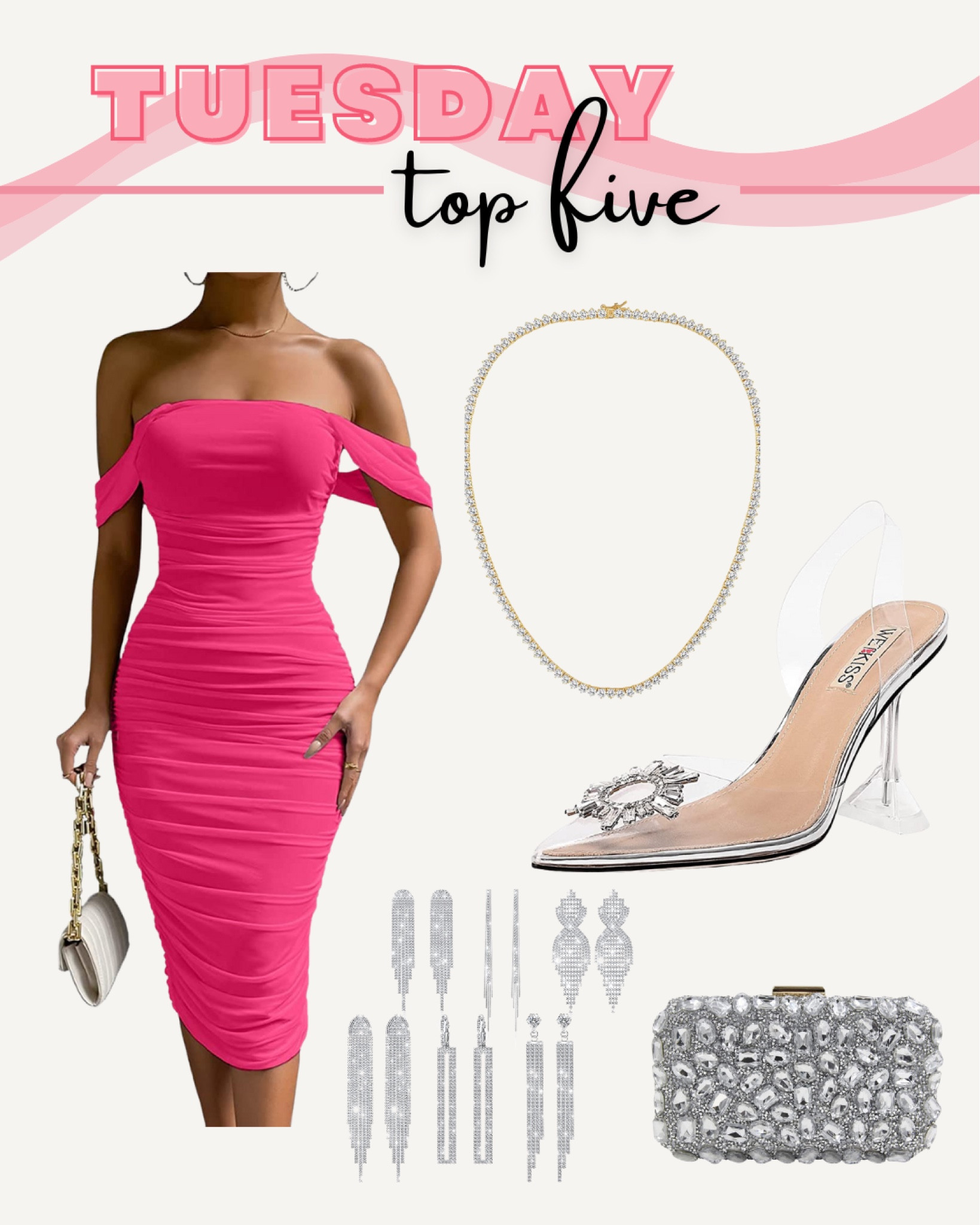 Valentine’s Day outfit | Valentine’s Day style |Valentines graphic sweatshirt | Heart earrings | Valentine’s Day | Valentine’s Day sweater |Valentine’s Day decor | Valentine earrings | Heart Earrings |  Gold Jewelry | Gold Hoops | Hot Pink Dress | Bodycon Dress | Clear Heels | Rhinestones Earrings |  Rhinestones Clutch | Evening Clutch | One Shoulder | Sleeveless | Mesh Ruched | Cocktail | Club | Party | Midi Bodycon Dress

#LTKwedding #LTKstyletip #LTKSeasonal