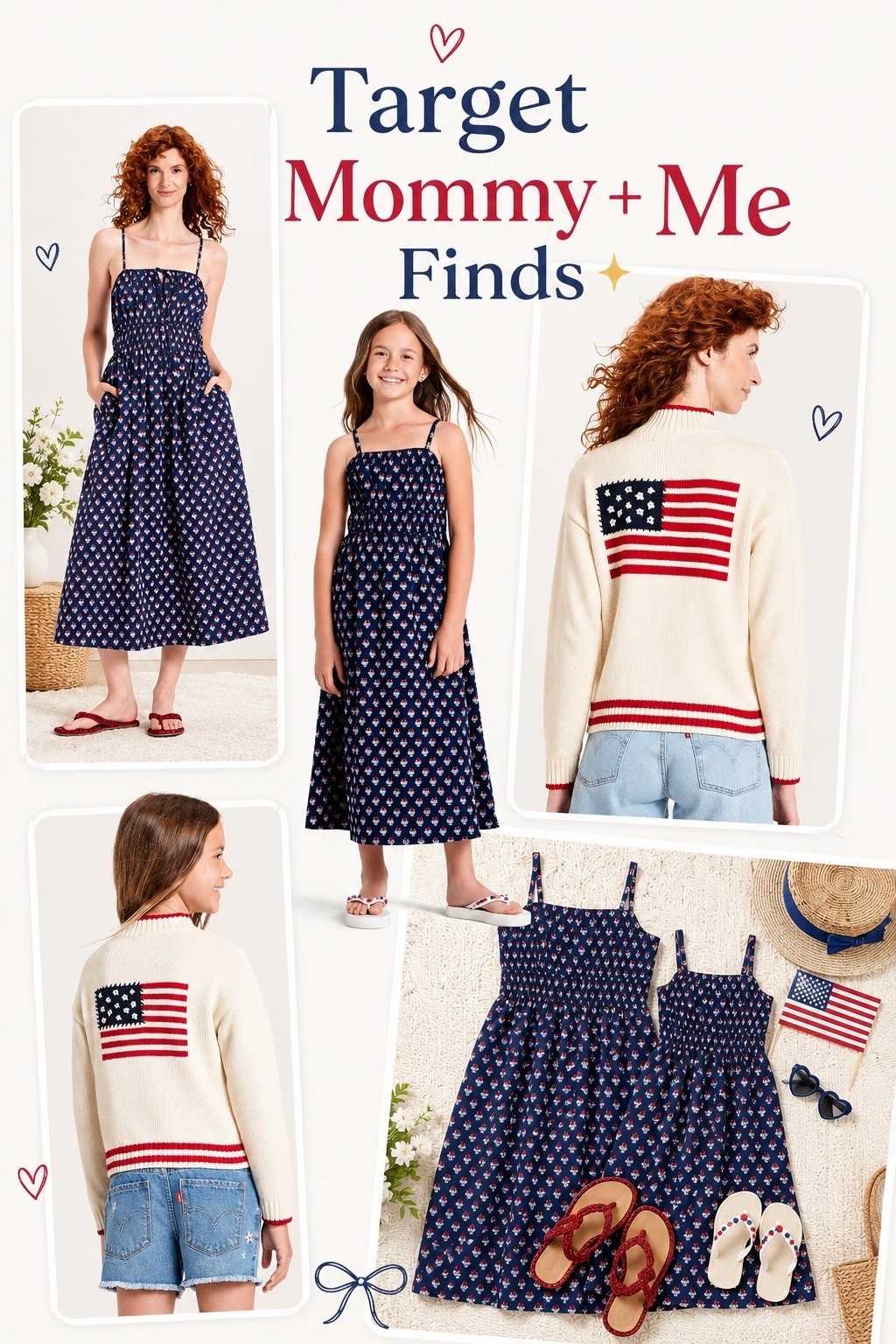 🇺🇸 Target Mommy + Me Finds for Summer & Fourth of July! 🇺🇸

If you’re looking for the cutest matching outfits for moms and daughters, Target delivered! I’m obsessed with this adorable coordinating blue printed dress and the sweetest patriotic flag sweaters. These pieces are perfect for summer vacations, family photos, Memorial Day, Fourth of July celebrations, backyard BBQs, and all the matching moments with your mini.

Affordable, comfortable, and so cute together—these Target finds won’t stay in stock for long!

✨ Matching family outfits
✨ Mommy & me style
✨ Fourth of July fashion
✨ Summer family photos
✨ Target fashion finds
✨ Budget-friendly style

#LTKStyle #LTKFamily #LTKKids #LTKFindsUnder50 #TargetStyle #TargetFashion #TargetFinds #MommyAndMe #MommyAndMeStyle #MatchingMommyAndMe #FourthOfJulyStyle #PatrioticStyle #SummerFashion #FamilyPhotoOutfits #MiniMeStyle #MomLife #FashionFinds #AffordableFashion #TargetMomStyle #SummerOutfits #RedWhiteAndBlue #PatrioticOutfits #MomBlogger #LifestyleBlogger #ViralFinds

#LTKmomlife #LTKKids #LTKSaleAlert