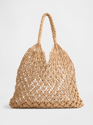Open-Weave Straw Tote Bag | Gap (CA)