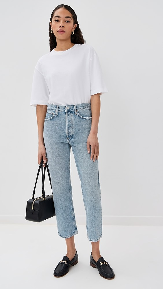 AGOLDE 90 Crop Mid Rise Loose Straight Jeans | Shopbop | Shopbop