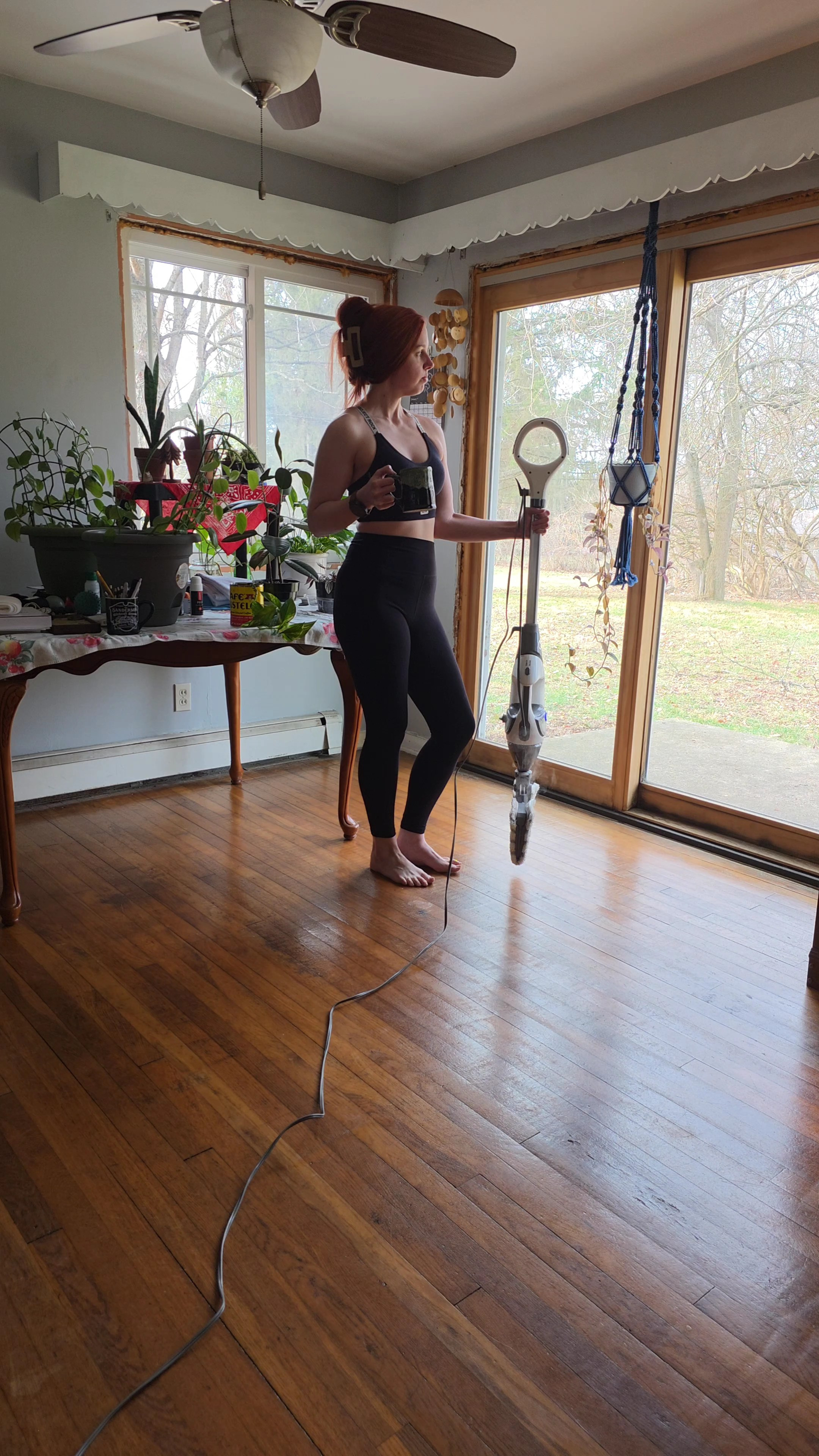 When the lightning is soft and moody... perfect for sipping coffee and cleaning 🥰Hardwood floors and winter weather don't mix. My Shark steam mop quickly cleans the mess so I can get back on my yoga mat.Winter cleaning, Shark Mop, Shark Ninja, winter routine, winter weather, messy home, home essentials, cleaning, hardwood floors, fitness, Under Armour, ootd, home reset, cleaning tools, black leggings, sports bra, coffee, activewear, athleisure

#LTKootd #LTKHome #LTKdayinmylife