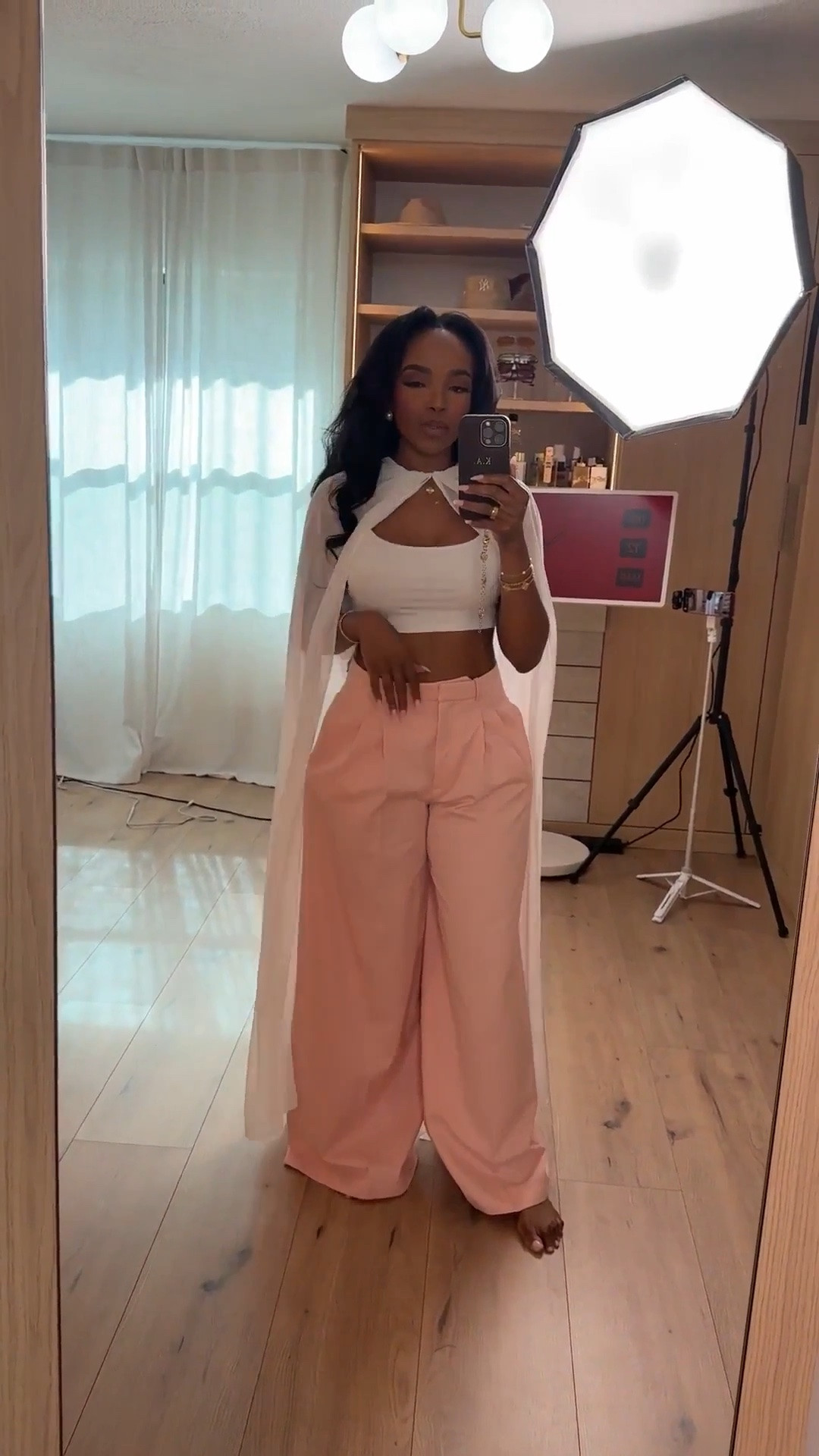 Hi Babes!

Pink and white is one of those combinations that always looks feminine, polished, and expensive 💕✨

I love how the flowy pink trousers balance the fitted crop top, and the white cape detail takes this look to another level. It's soft, elegant, and perfect for when you want to make a statement without trying too hard.

Where to wear this:
• Bridal events
• Baby showers
• Brunch with the girls
• Vacation dinners
• Birthday celebrations
• Spring and summer events

Style tip: Keep your accessories delicate and let the outfit do all the talking. The monochromatic pink and white palette is what makes this look feel so luxe.

Everything is linked below!

xx Kira | IG: KirasFashionFinds

34D - 27 - 40 • Size Small or 4

#LTKgrwm #LTKootd #LTKPetite