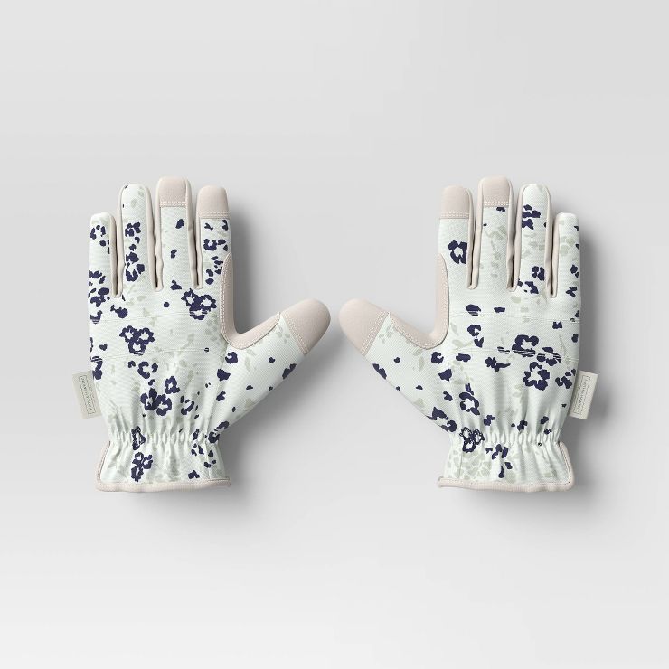 M/L Duck Canvas Garden Gloves Light Floral - Smith & Hawken™ | Target