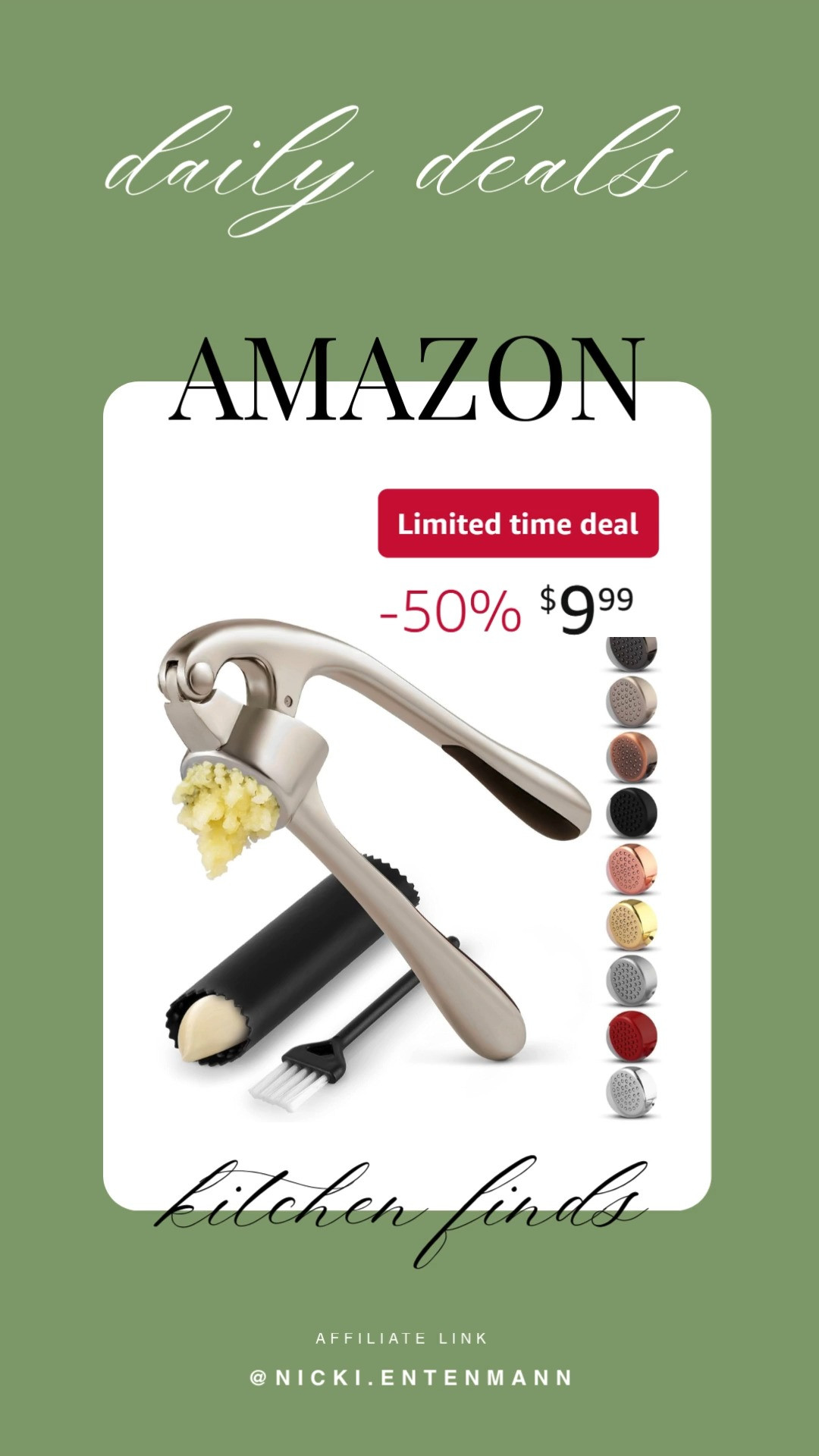 This rust proof professional garlic mincer tool brings cheerful ease and effortless flavor to everyday cooking with modern charm. #GarlicMincer #KitchenTools #CookingEssentials #FoodPrep #DailyUse #LifestyleGear #ModernLiving #HomeCooking #DurableDesign #CulinaryGear 🧄✨🍴
 

 #LTKfoodie #LTKHome #LTKSaleAlert