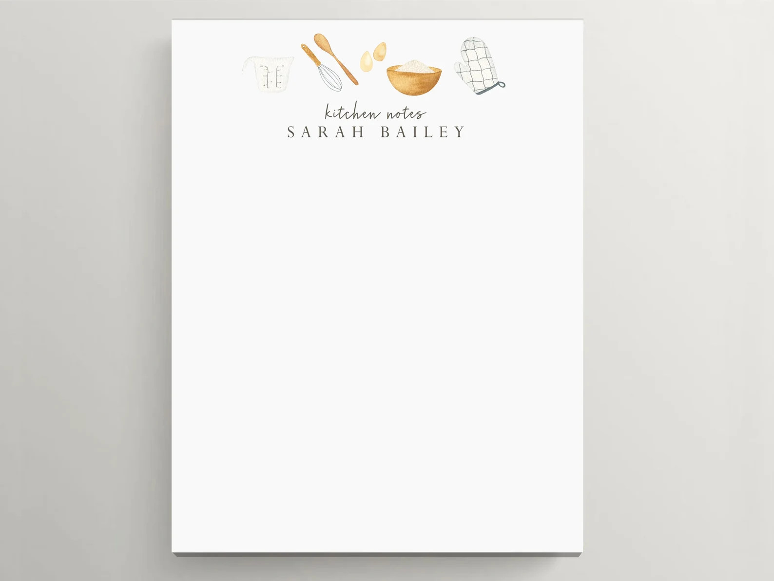 Personalized Notepad Kitchen Notepad Gift for Baker Gift for Cook Gift for Chef Baking Supplies -... | Etsy (US)