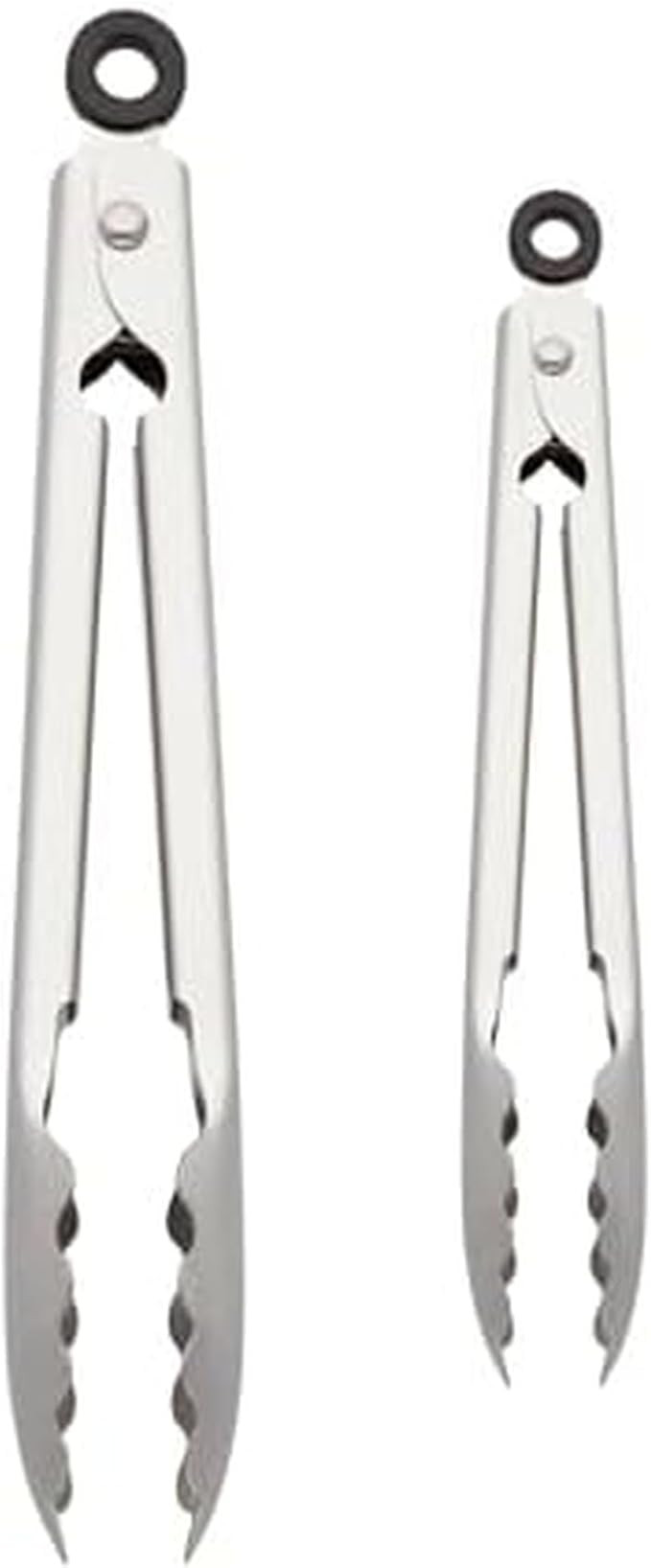 KitchenAid Set of 2 Stainless Steel Tongs with Scalloped Edges Easy Lock Dishwasher Safe Durable ... | Amazon (US)