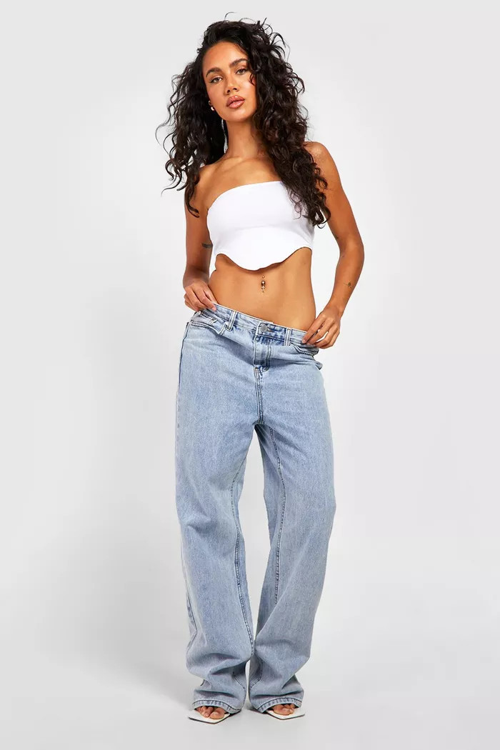 Low Waisted Relaxed Boyfriend Jeans | Boohoo.com (US & CA)
