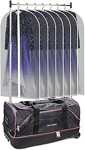 Dance Bag With Garment Rack,28"Dance Competition Bags With Rack,Dance Suitcase, Rolling Garment B... | Amazon (US)