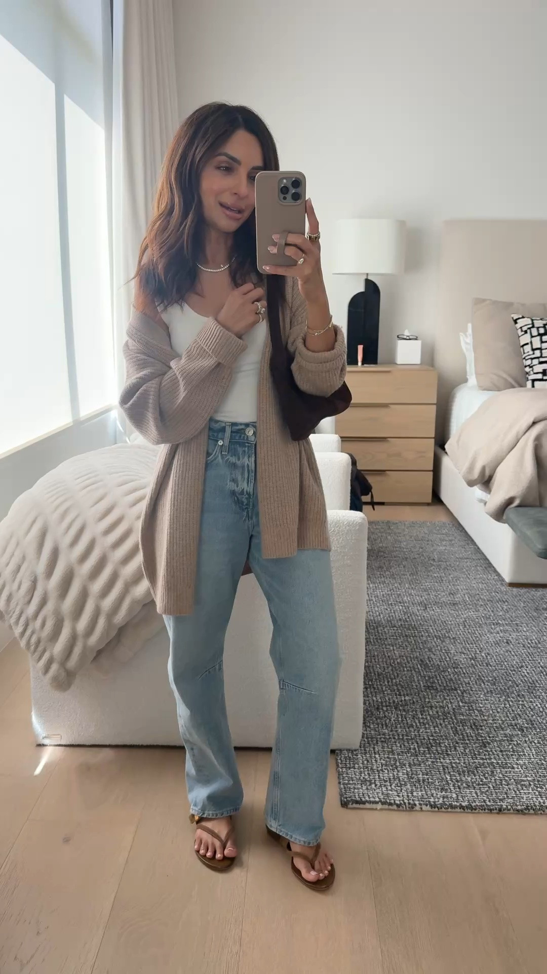 This cashmere cardigan is a must for when temps cool down! I'm in size XS for size reference! And I sized down one full size in denim to a 23

#LTKPetite #LTKootd