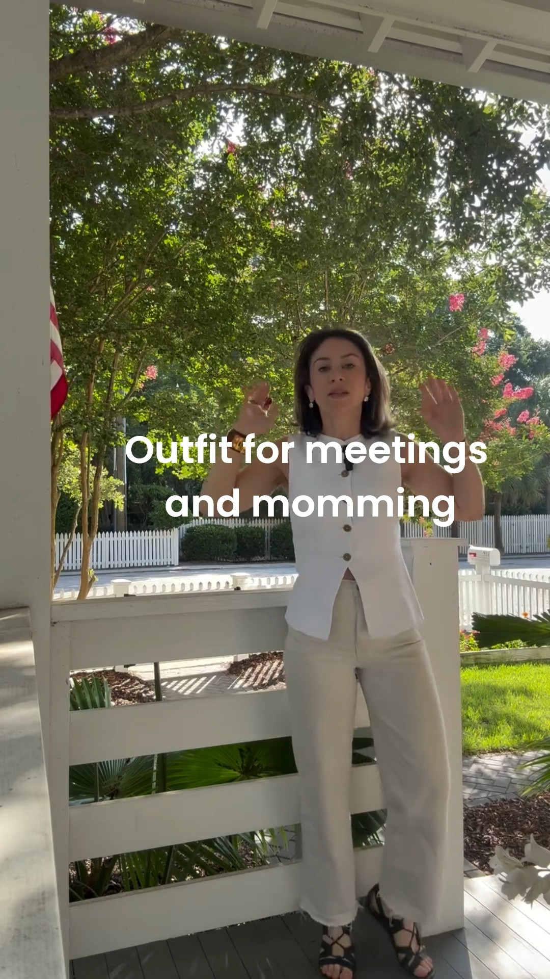 A white linen vest from Wilfred brand at Aritzia, canvas Madewell pants, black gladiator sandals from Banana Republic and other options, and we’re off to a great day! 

#LTKPetite #LTKStyleTip #LTKSummerEdit