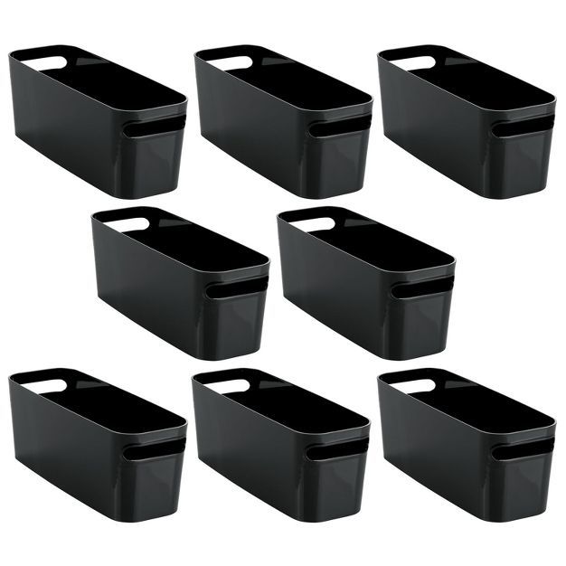 mDesign Plastic Bathroom Vanity Storage Organizer Bin, 10" Long, 8 Pack | Target