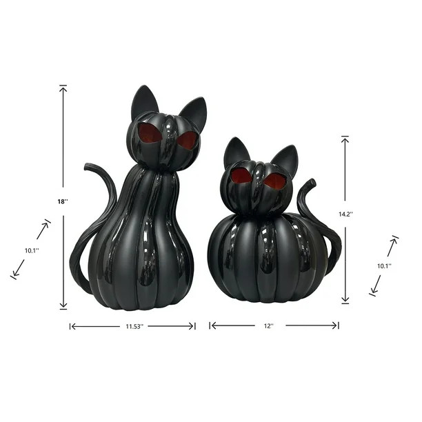 Member's Mark Pre-Lit Pumpkin Cats, Set of 2 | Sam's Club