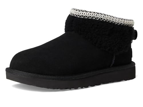UGG Women's Classic Ultra Mini Maxi Curly Boot, Black, 12 | Amazon (US)