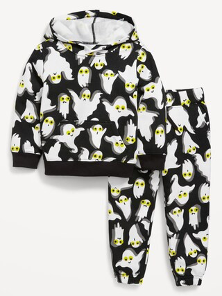 Unisex Ghosts Hoodie & Functional Drawstring Sweatpants Set for Toddler | Old Navy (US)