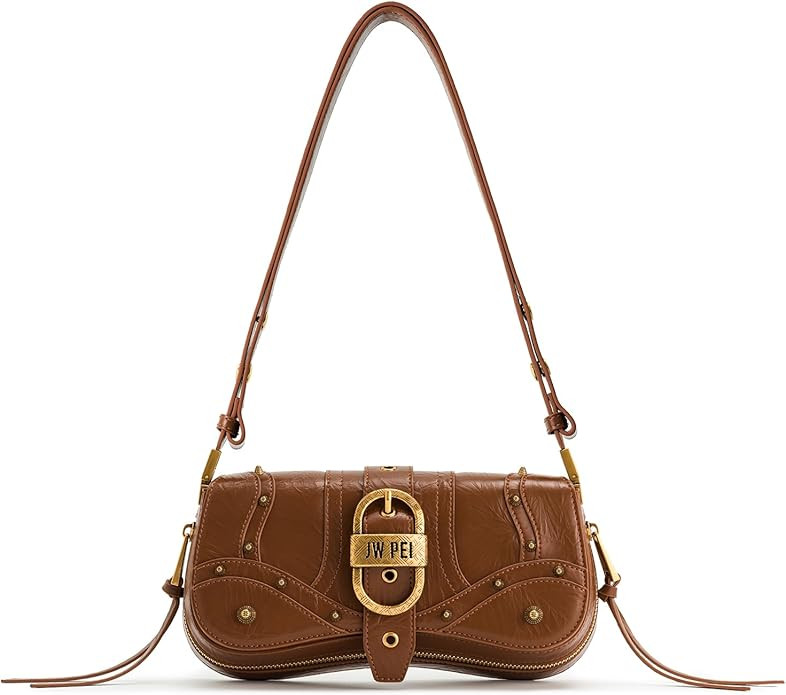 JW PEI Women's Joy Shoulder Bag - Buckle Brown | Amazon (US)