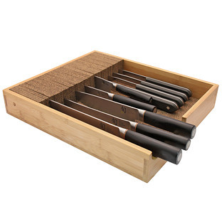 KNIFEdock™ Small Bamboo In-Drawer | The Container Store