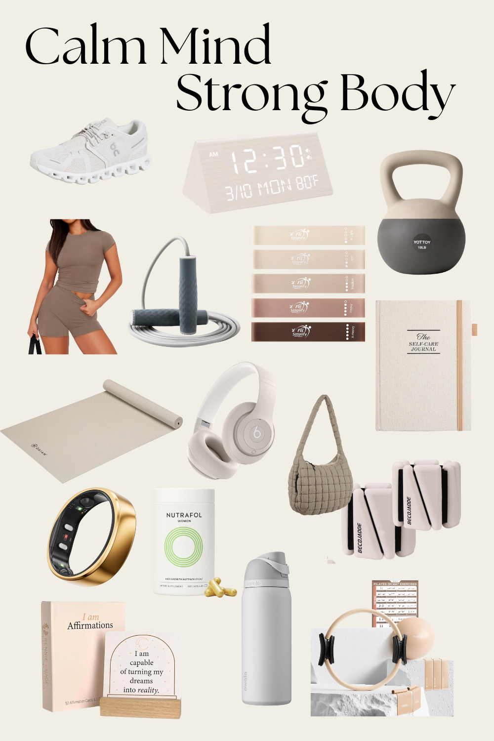 Calm mind, strong body.  Loving a realistic approach to wellness lately--movement that feels good, simple workout gear, and mental health tools that help me slow down and stay consistent. These are a few of my favorite wellness finds that I actually use to support both body and mindset. #wellnessfinds #healthandwellness #wellnessfavorites #fitnessessentials #mentalhealthwellness #selfcarefavorites #minsetmatters #healthyhabits #wellnessroutine 

 

#LTKActive