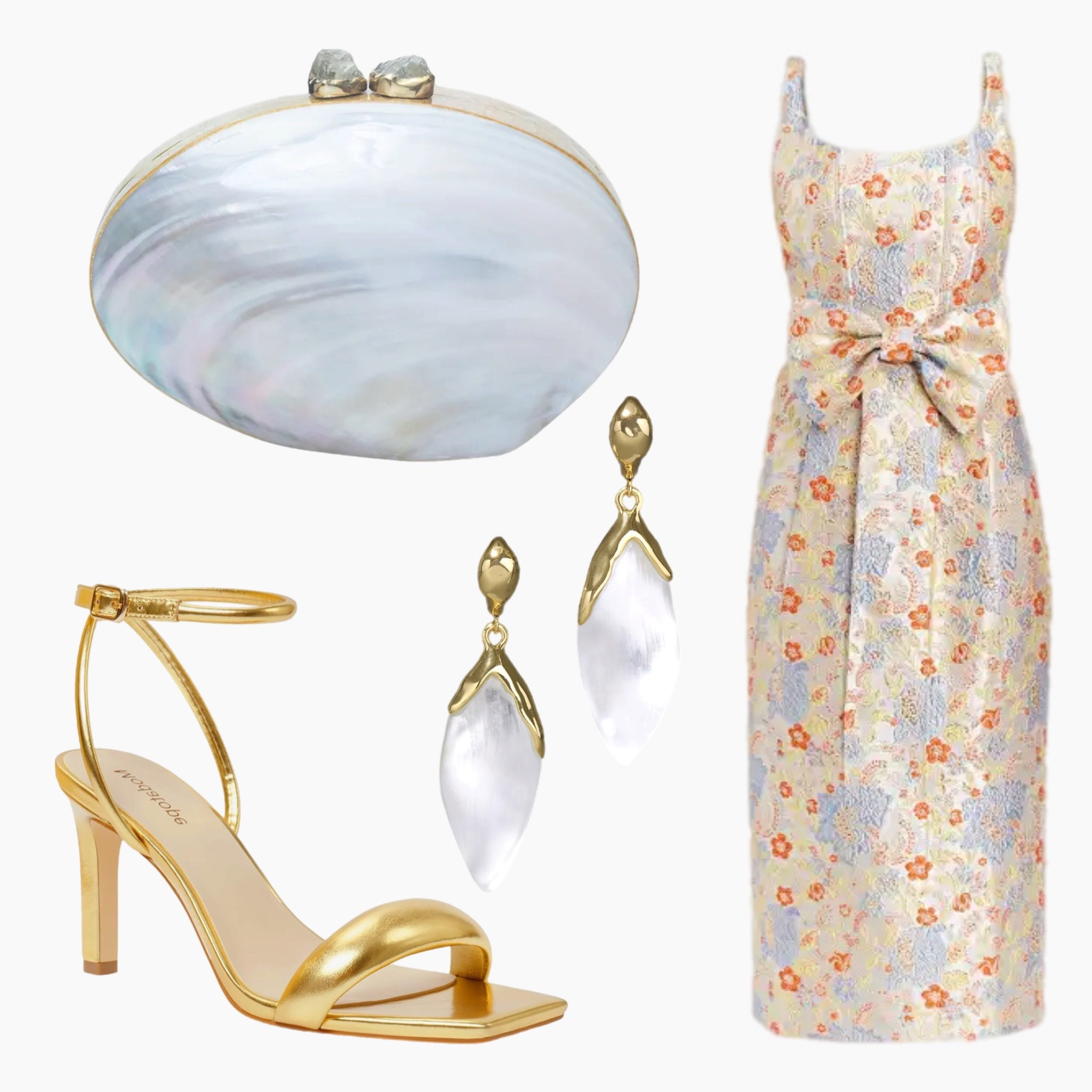 Soft florals, sculpted shimmer, and golden hour elegance 🌸☁️
This romantic midi is giving timeless garden party vibes—perfect for showers, daytime weddings, or elegant brunches. Paired with luminous pearl tones and gold heels to keep it polished yet dreamy.

#RomanticStyle #WeddingGuestLook #BridalShowerOutfit #GardenPartyVibes #SpringEvents #BrocadeBeauty #PastelPerfection #DaytimeGlam #LTKSpringStyle #ChicInFlorals

#LTKItBag #LTKStyleTip #LTKShoeCrush
