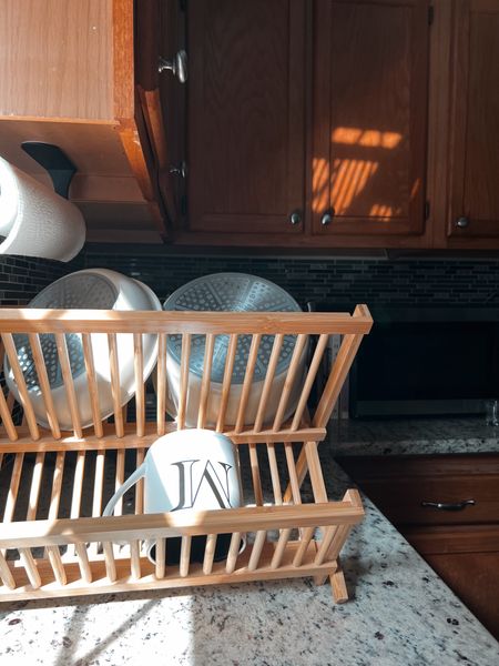 Cozy home accessories, natural, sunlight, bamboo dish drying rack, aesthetic, wooden, countertop, counter, foldable, easy storage, better homes and gardens, great quality, holds many dishes, modern look

#LTKfindsunder50 #LTKfamily #LTKhome
