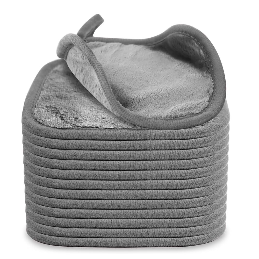 Makeup Remover Cloth 12 Pack, Ultra Soft and Reusable Microfiber Makeup Remover Towels for All Sk... | Amazon (US)