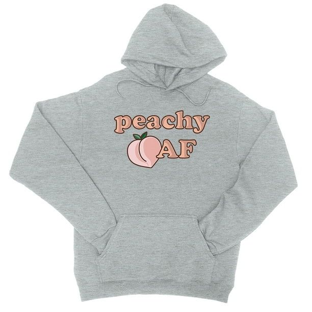365 Printing Peachy AF Womens Grey Pullover Hoodie Funny Saying Birthday Gift - Walmart.com | Walmart (US)