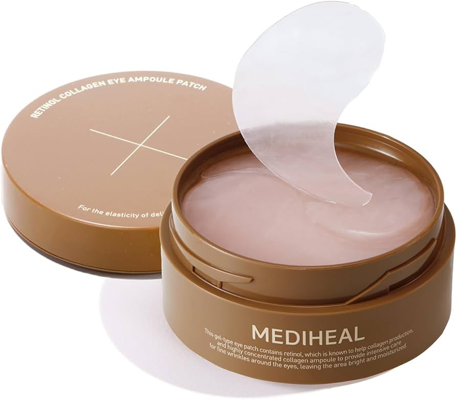 Mediheal Retinol Collagen Under Eye Patches - Korean Hydrogel Eye Pads (60 patches) with 95% Reti... | Amazon (US)