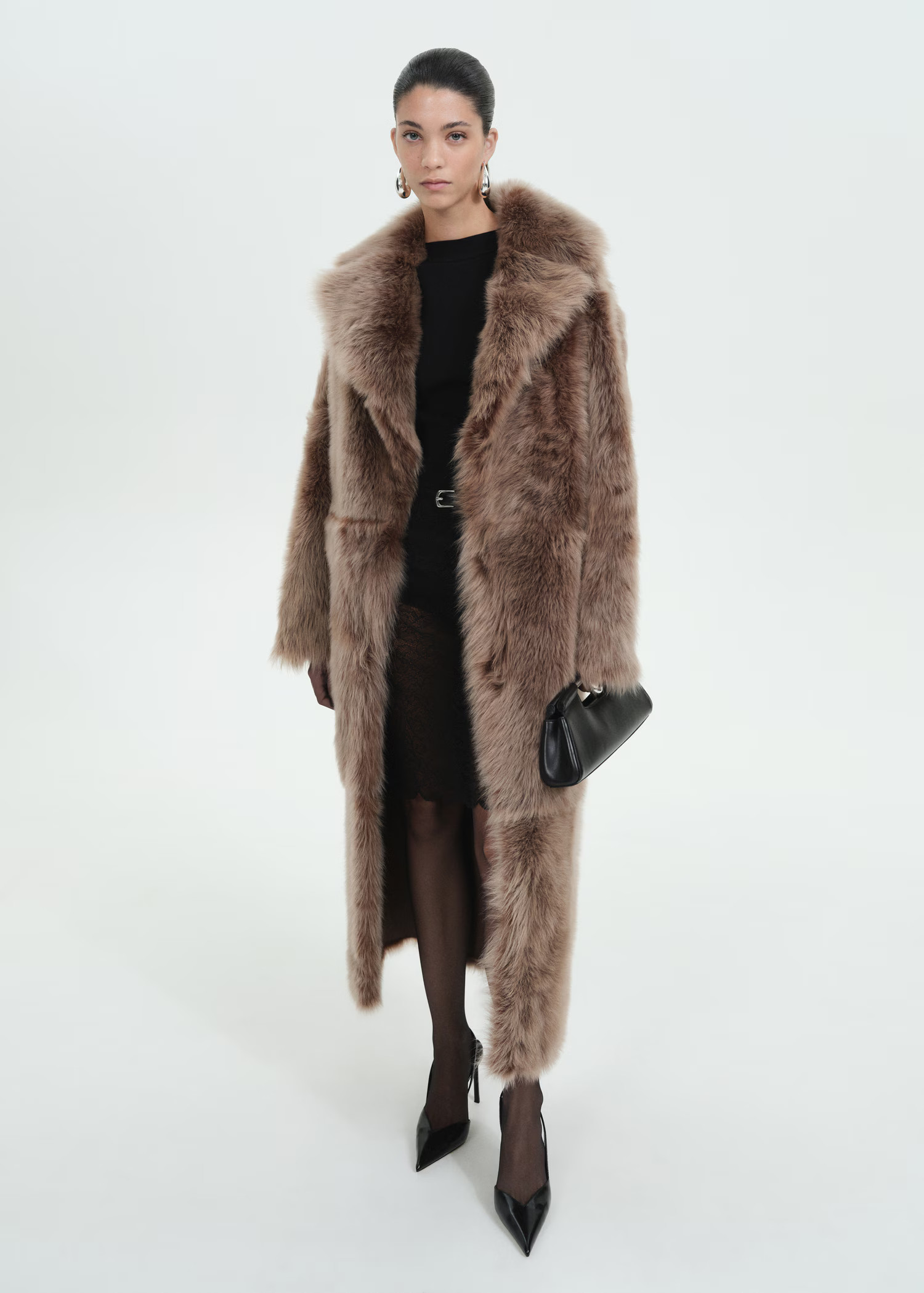 Langer Fellmantel aus 100 % Leder - Damen | MANGO Deutschland | Mango EU