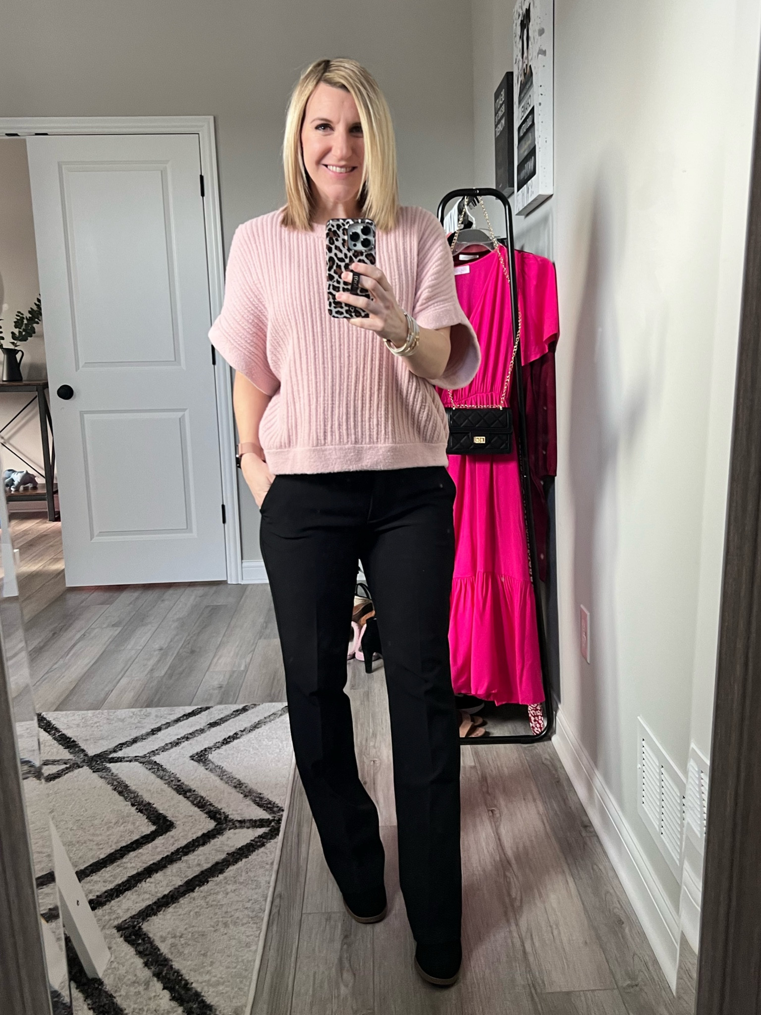 Todays spring work wear outfit! This short sleeved sweater is perfect for wearing to work and is super comfortable. Wearing a small in top and 4 in pants. 

#LTKstyletip #LTKworkwear