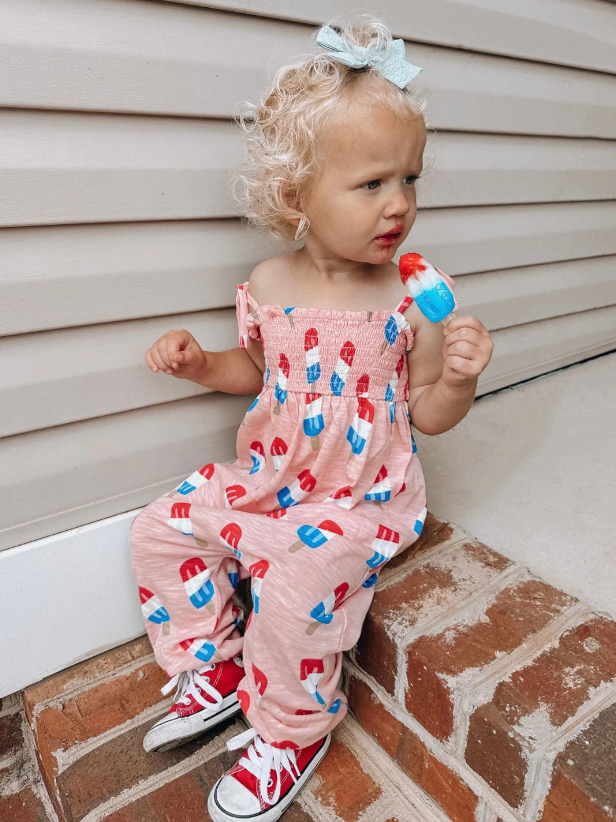 Popsicle Pink / Organic Smocked Jumpsuit | SpearmintLOVE
