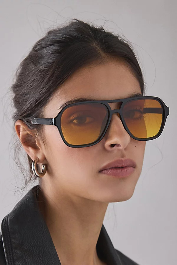 Urban Outfitters UO Essential Aviator Sunglasses in Orange, Women's at Urban Outfitters | Urban Outfitters (US and RoW)