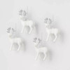 Click for more info about 4pk Glitter Reindeer Ornament Set White - Wondershop™
