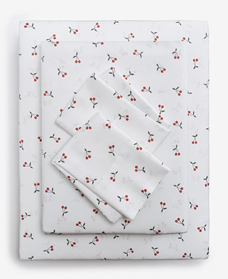 Printed Cotton Sateen 4-Pc. Sheet Set, Queen, Exclusively for Macy's | Macy's