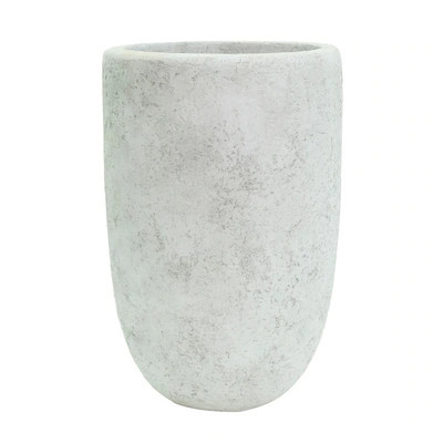 Origin 21 9.75-in x 17.75-in Ndt White Mixed/Composite Planter | Lowe's