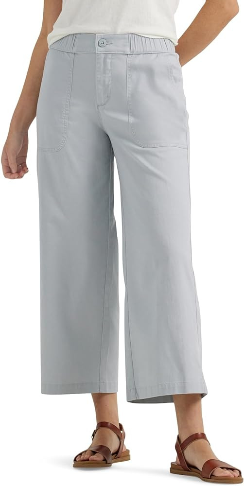 Lee Women's Ultra Lux Comfort Wide Leg Utility Crop Capri Pant | Amazon (US)
