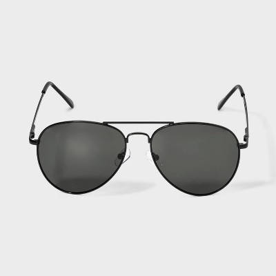 Men's Aviator Metal Sunglasses - Goodfellow & Co™ Black | Target