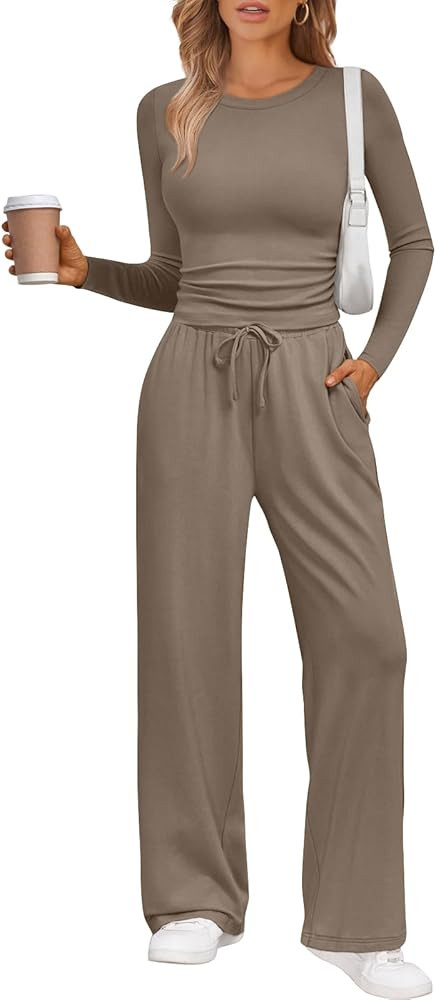 LILLUSORY 2 Piece Lounge Sets for Women Fall Outfits 2025 Two Piece Travel Sweatsuits Business Ca... | Amazon (US)