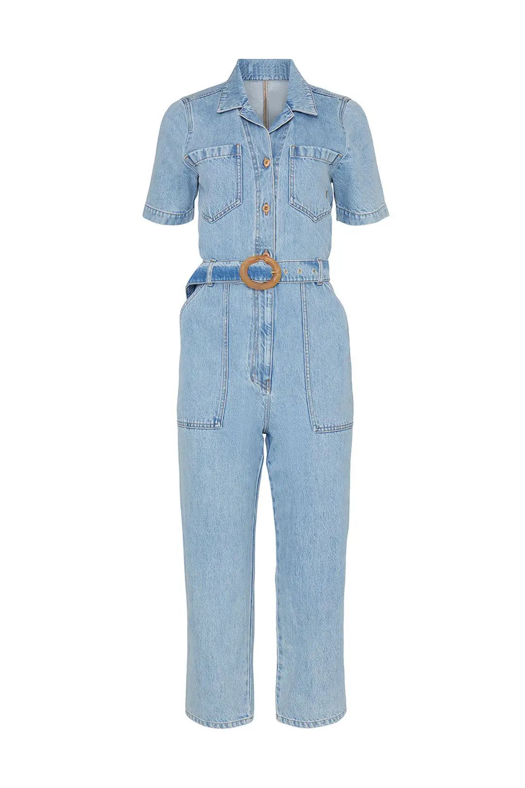 Nanushka Arlo Denim Jumpsuit | Rent the Runway