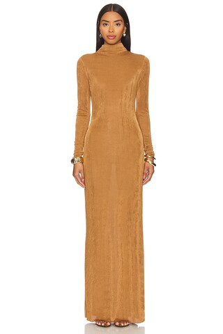 Kyma Maxi Dress in Taupe | Revolve Clothing (Global)