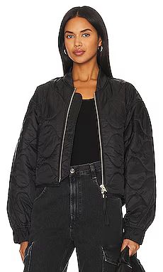 AGOLDE x Shoreditch Ski Club Iona Quilted Jacket in Black from Revolve.com | Revolve Clothing (Global)
