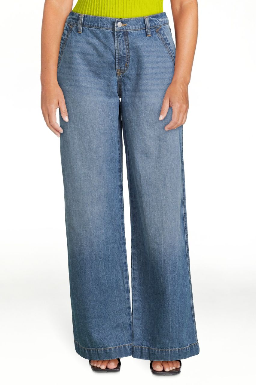 Scoop Women’s Slouchy Wide Leg Jeans, Sizes 0-18 | Walmart (US)