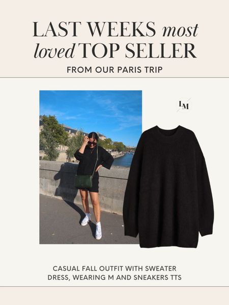 Casual fall outfit idea - M in sweater dress, sneakers are TTS

#LTKfindsunder50 #LTKstyletip #LTKSeasonal