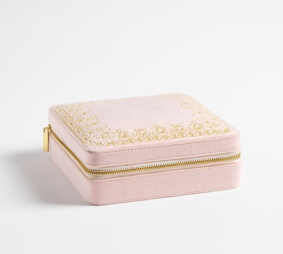 LoveShackFancy Velvet Embroidered Jewelry Box | Pottery Barn (US)