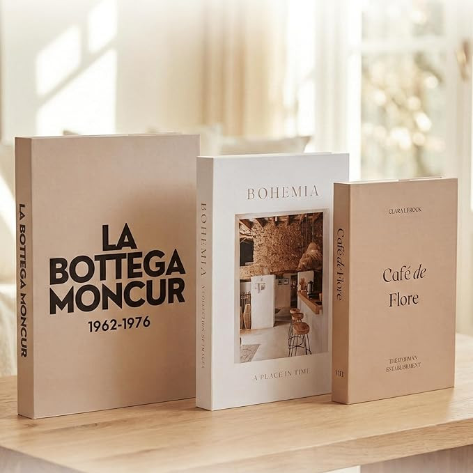 Faux Books for Decoration Coffee Table Books set of 3 Decorative Books Neutral Room Decor Aesthet... | Amazon (US)
