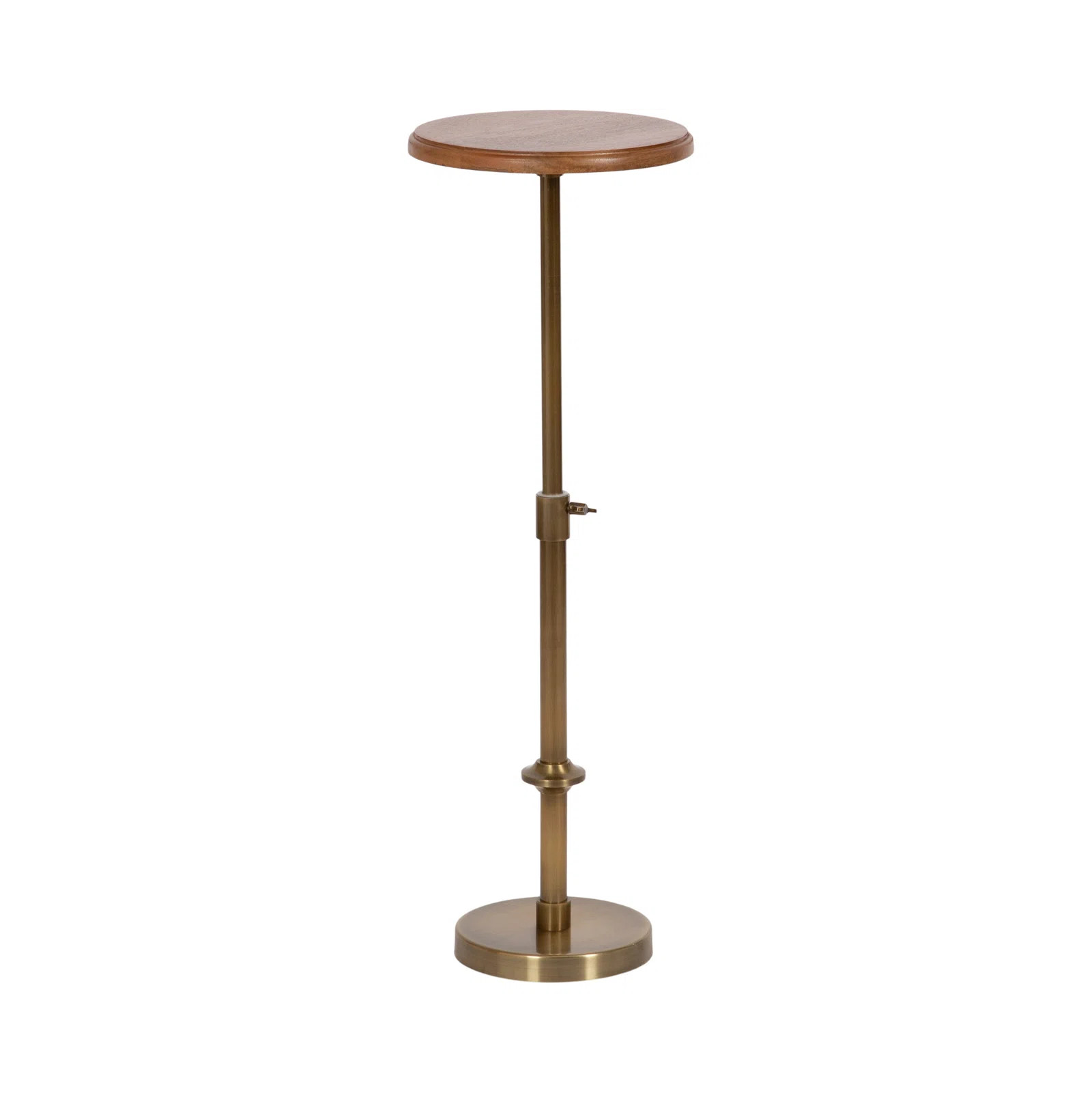 Modern Adjustable-Height Metal and Wood Pedestal Table | Wayfair North America