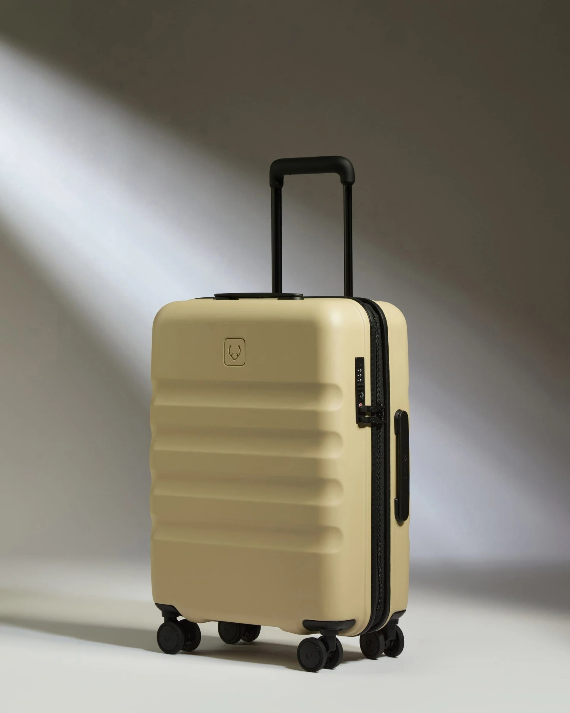 Icon Stripe Cabin in Yellow | Lightweight & Hard Shell Suitcase | Cabin Bag | Antler UK