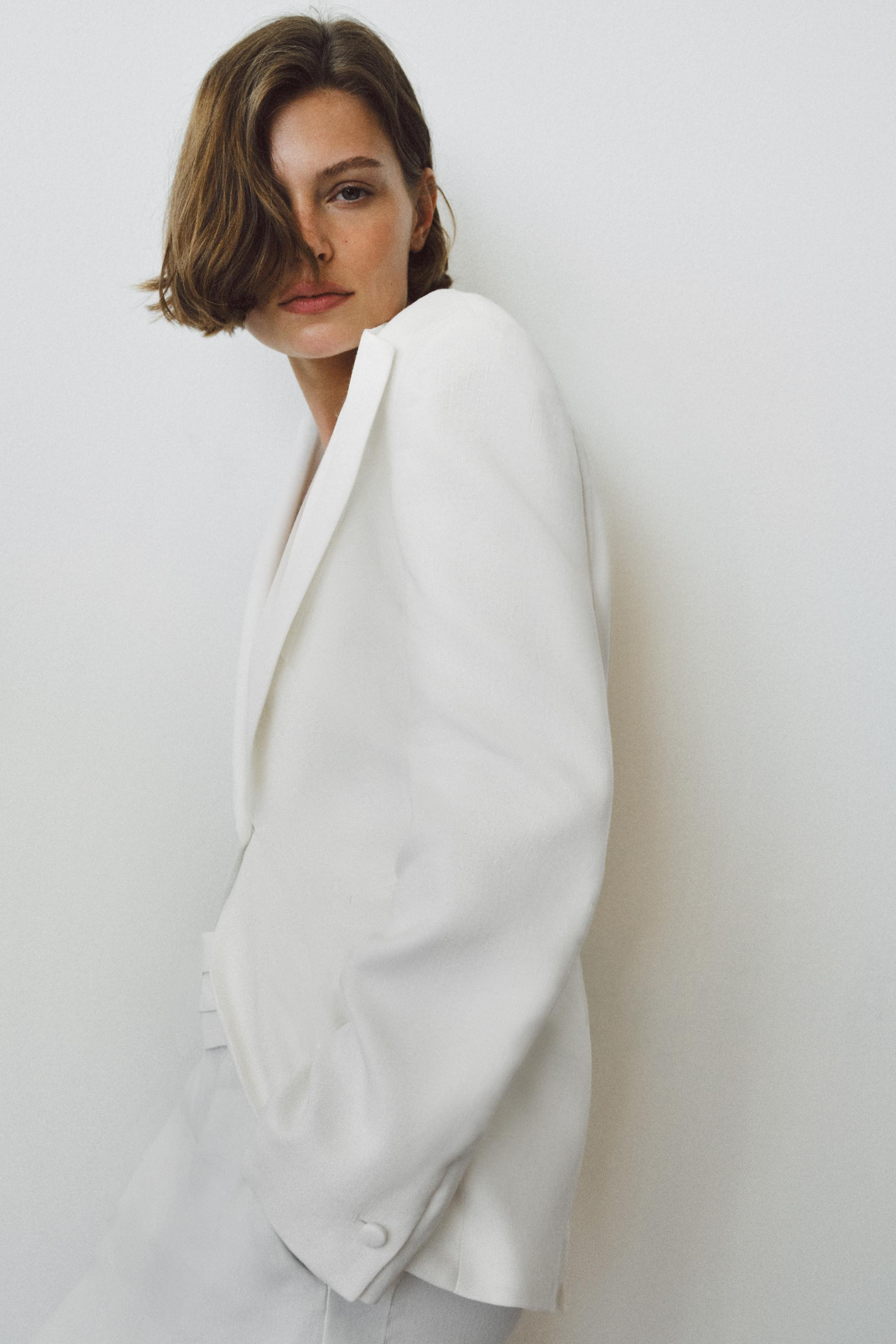 ZW COLLECTION LINEN BLEND TUXEDO BLAZER | Zara US