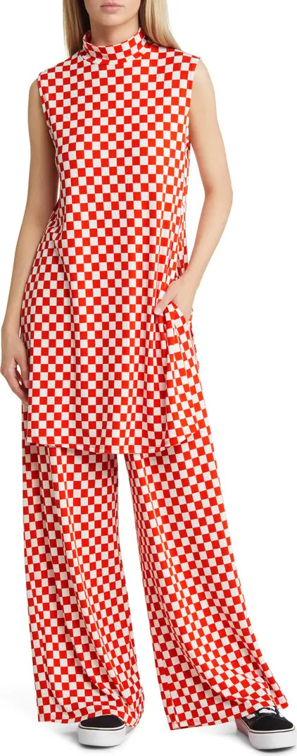 Gigi Two-Piece Check Top & Pants Set | Nordstrom