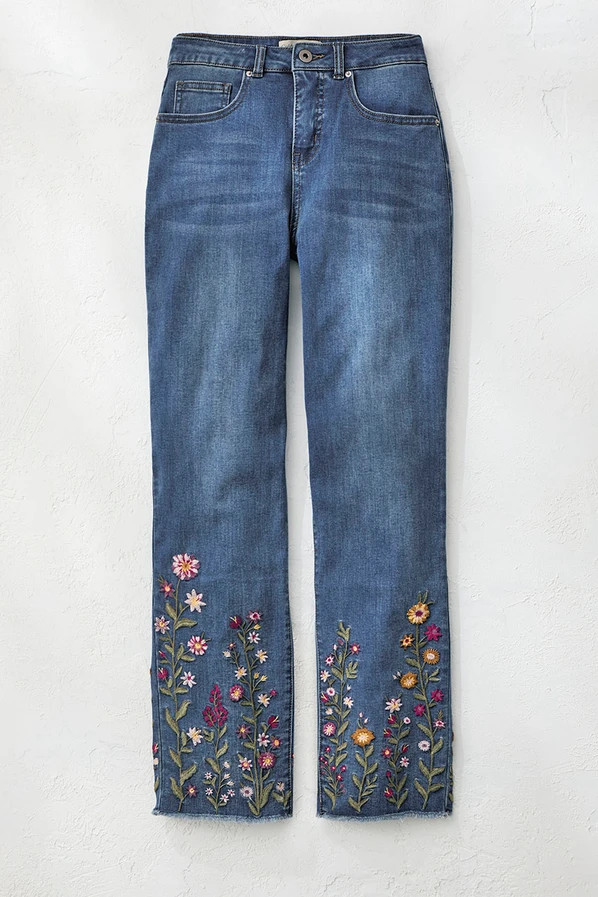 Walk in the Wildflowers Ankle Jeans | Coldwater Creek