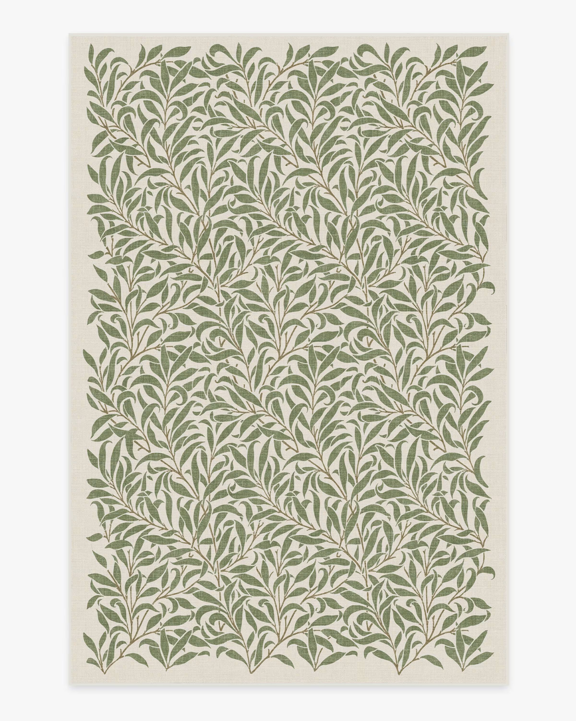 Morris & Co. Pure Willow Boughs Green Rug | Ruggable