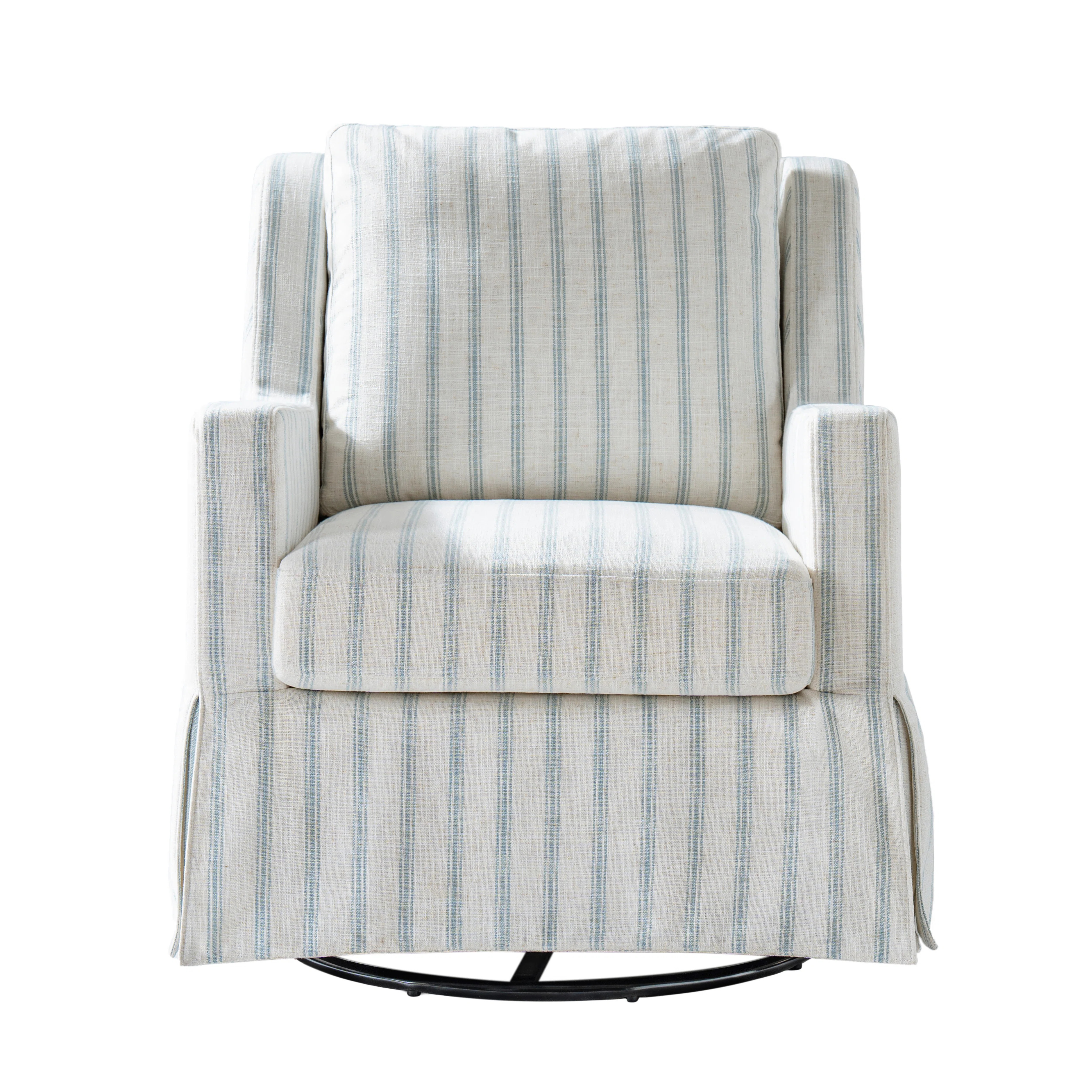 Minni Farmhouse Swivel Rocking Chair | Birch Lane